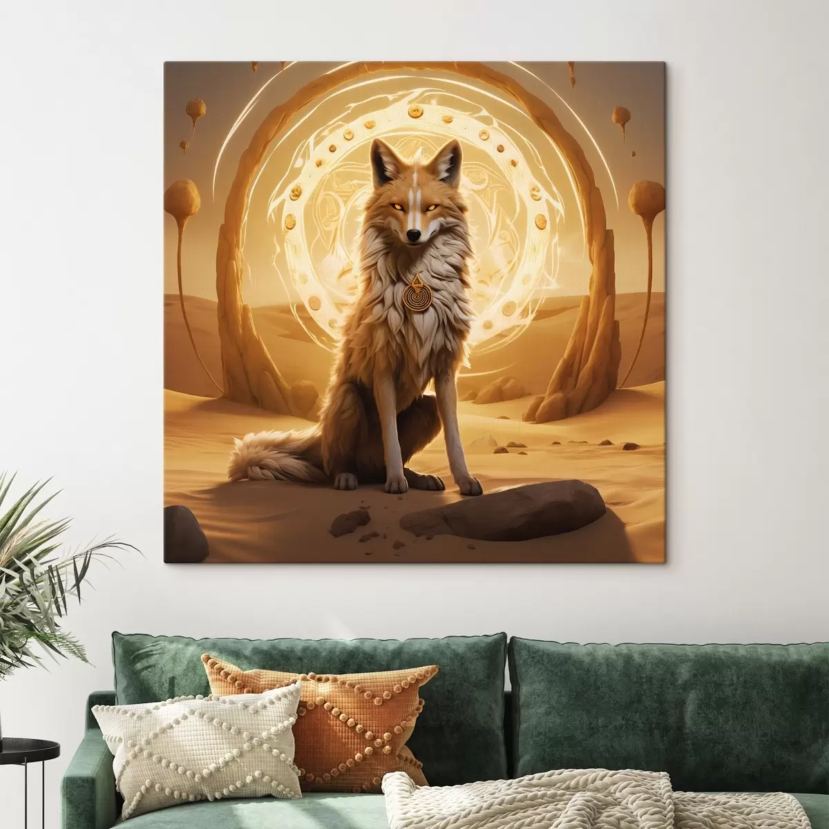  Peintures Renard mystique à la lueur du désert s44246