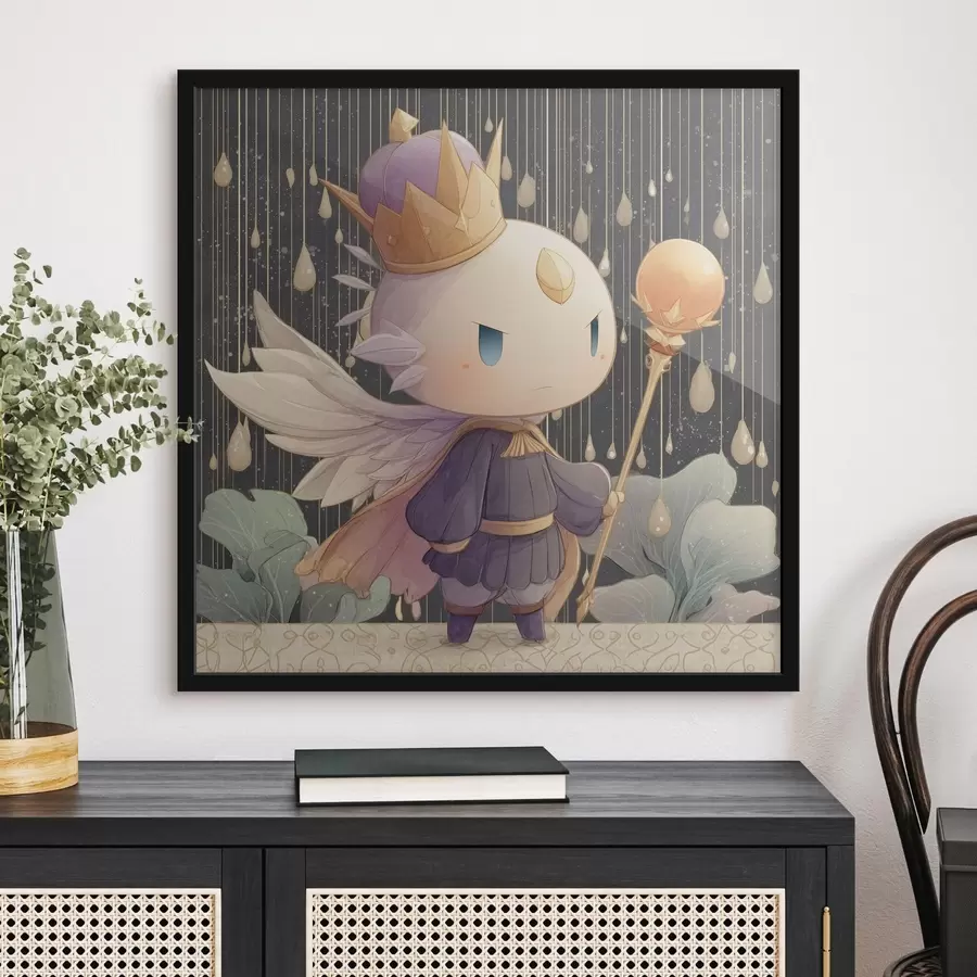 Papier peint photo Mystérieux roi sous la pluie f44244