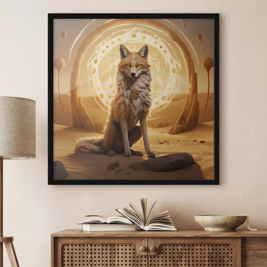 Papier peint photo Renard mystique à la lueur du désert f44246