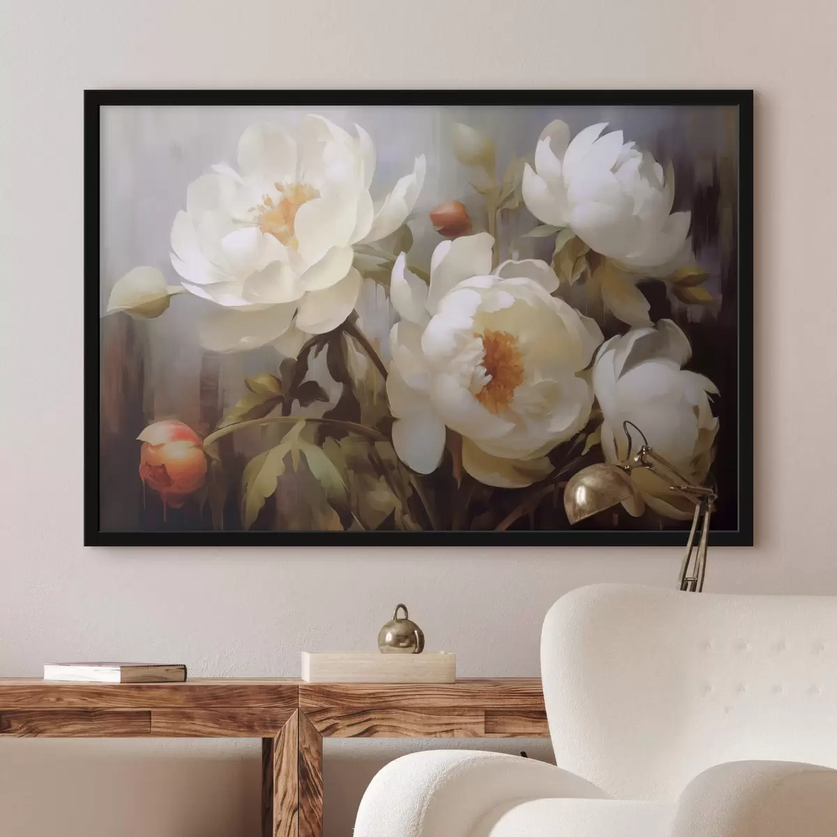 Affiche Un bouquet de pivoines f44298