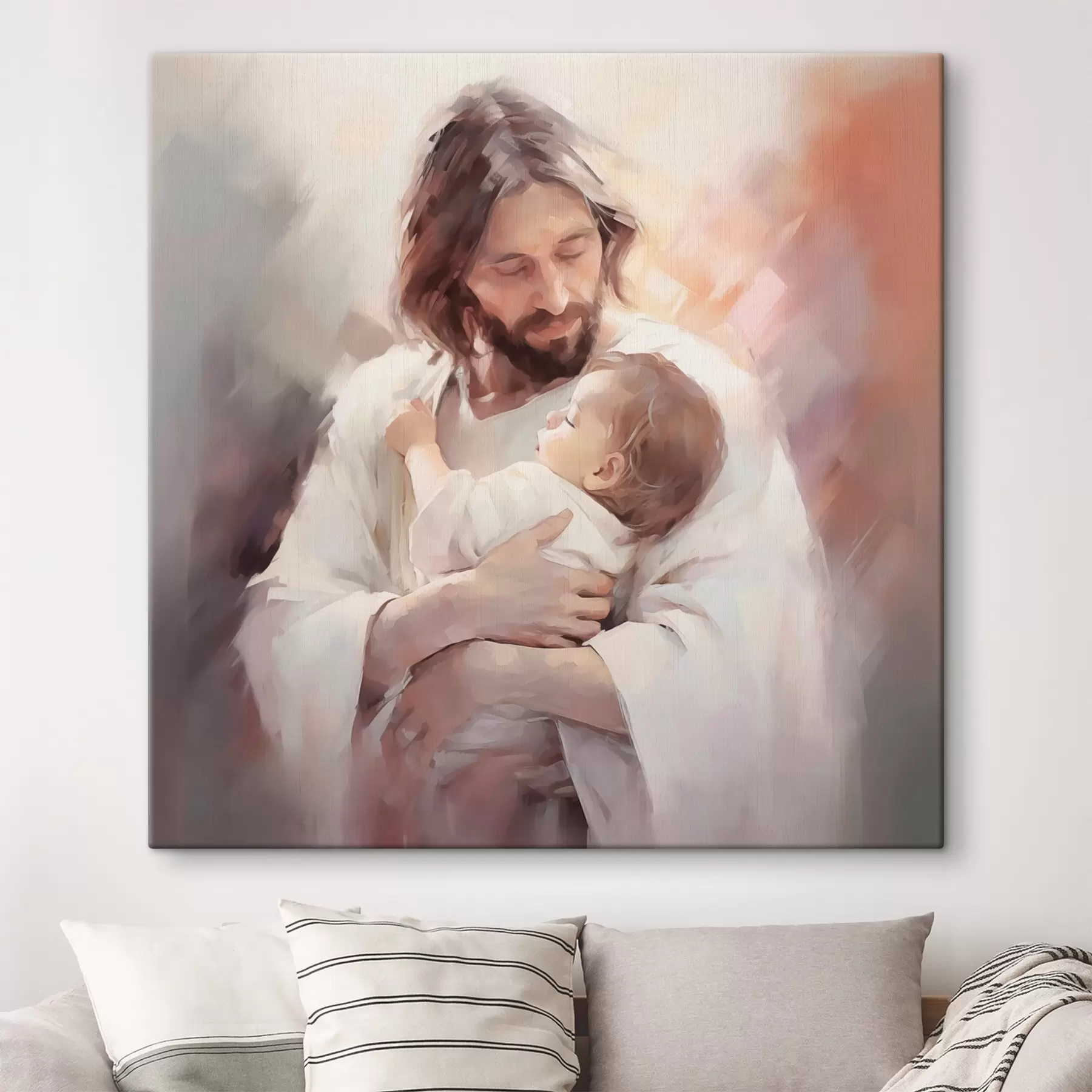  Peintures Jésus avec un enfant s44283