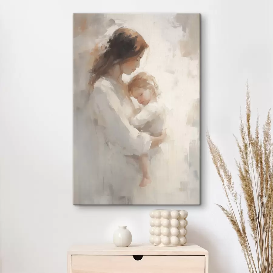  Peintures Fille avec un enfant s44285