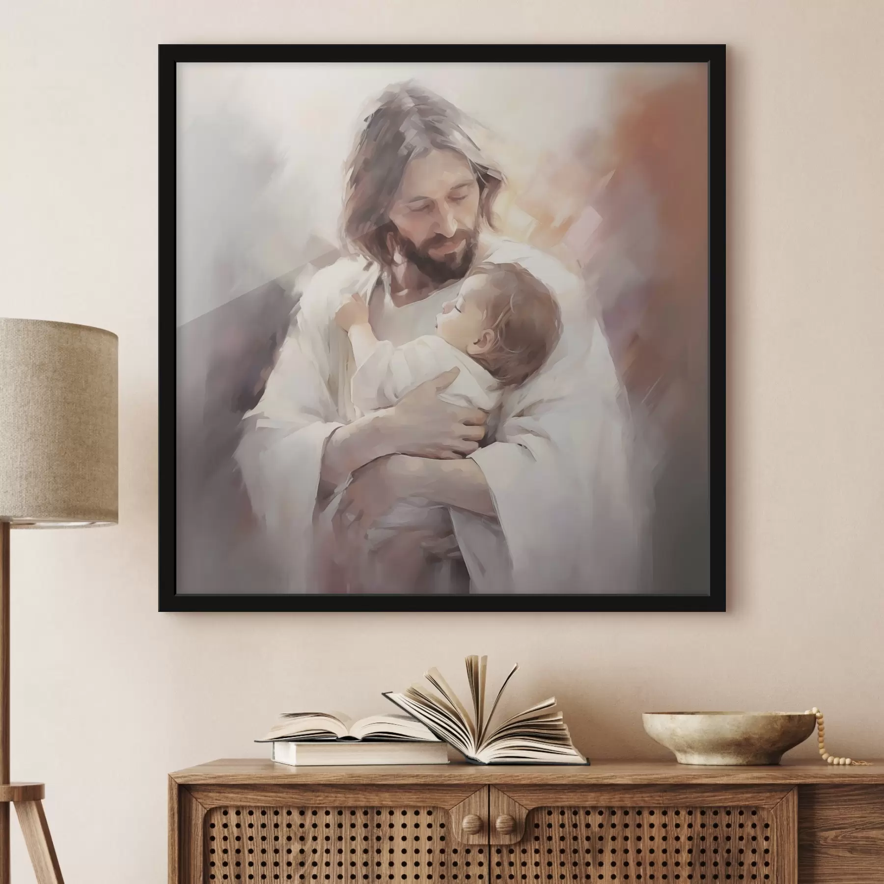 Papier peint photo Jésus avec un enfant f44283