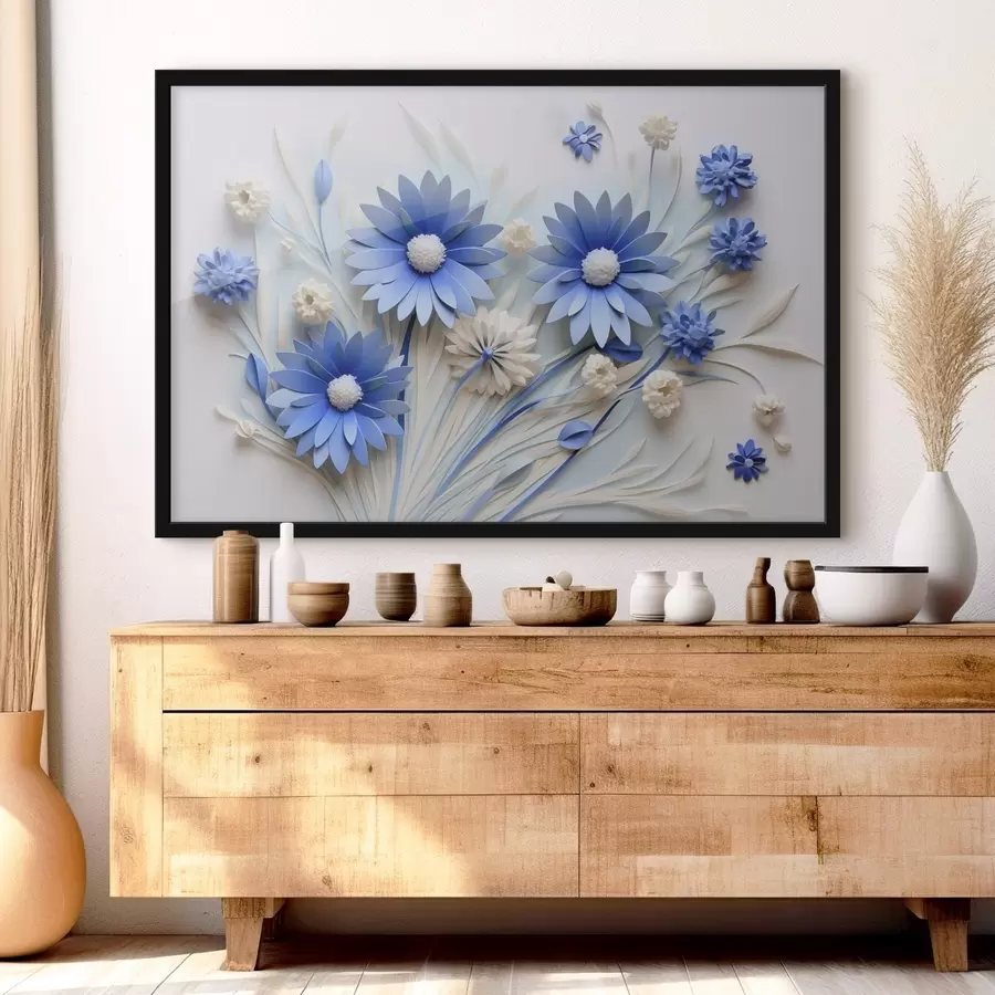 Papier peint photo Fleurs bleues f44294