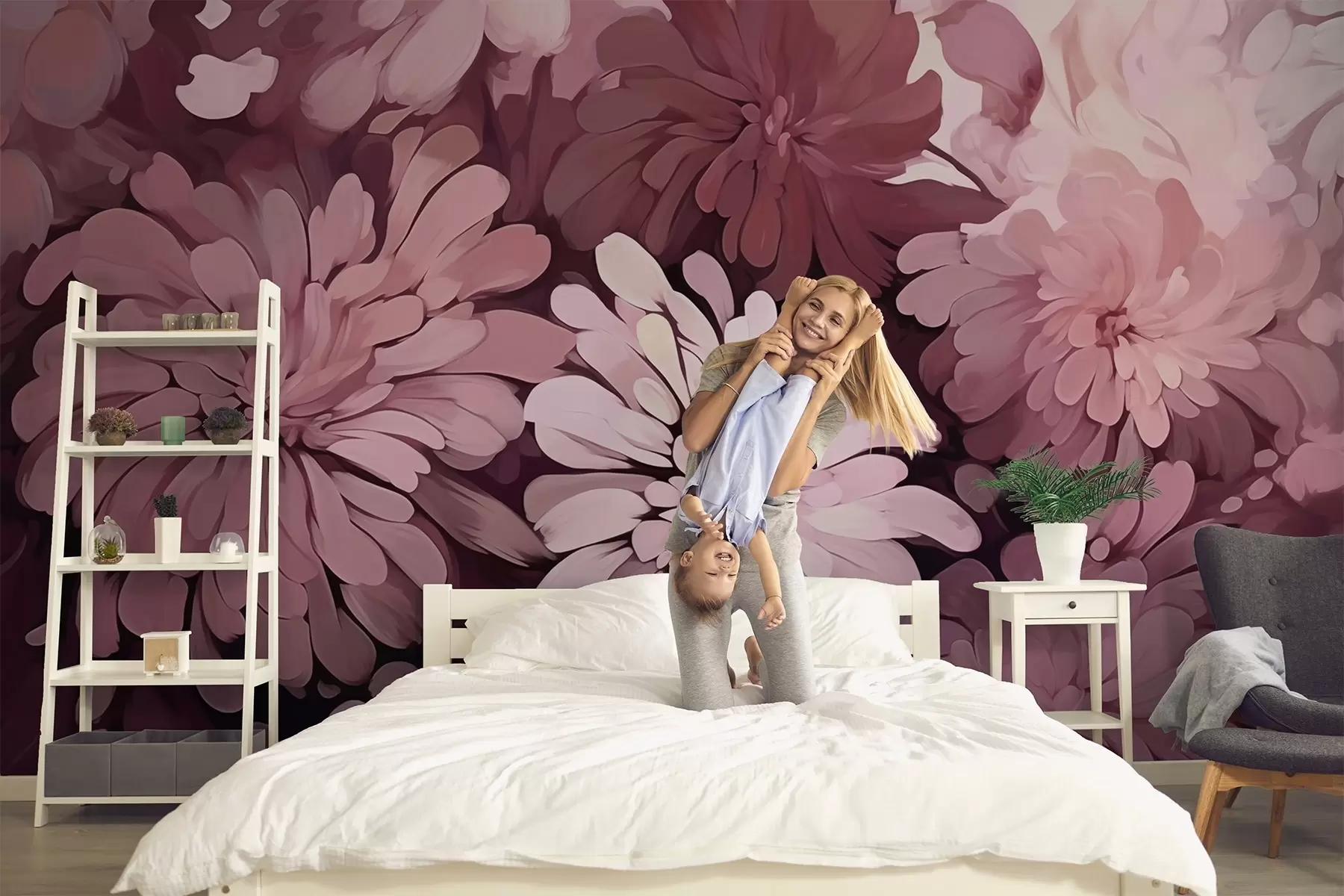 Fotobehang Grote bloemen w03894