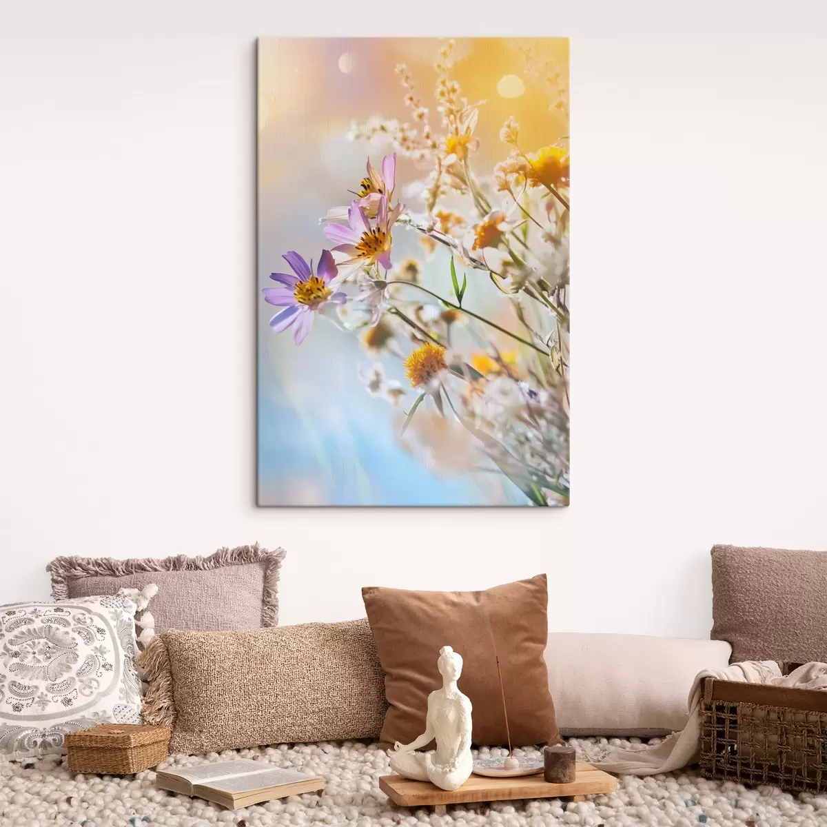  Schilderijen Wilde bloemen op een heldere achtergrond s44314