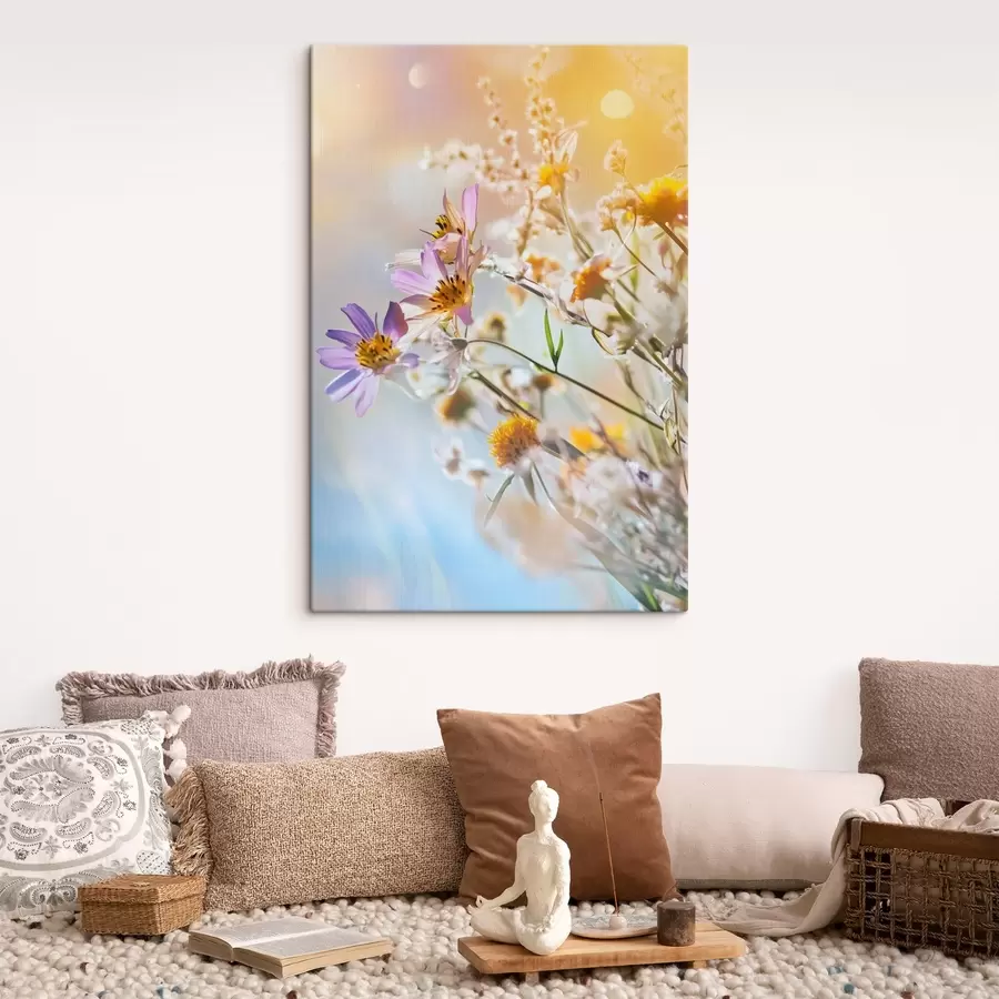  Schilderijen Wilde bloemen op een heldere achtergrond s44314