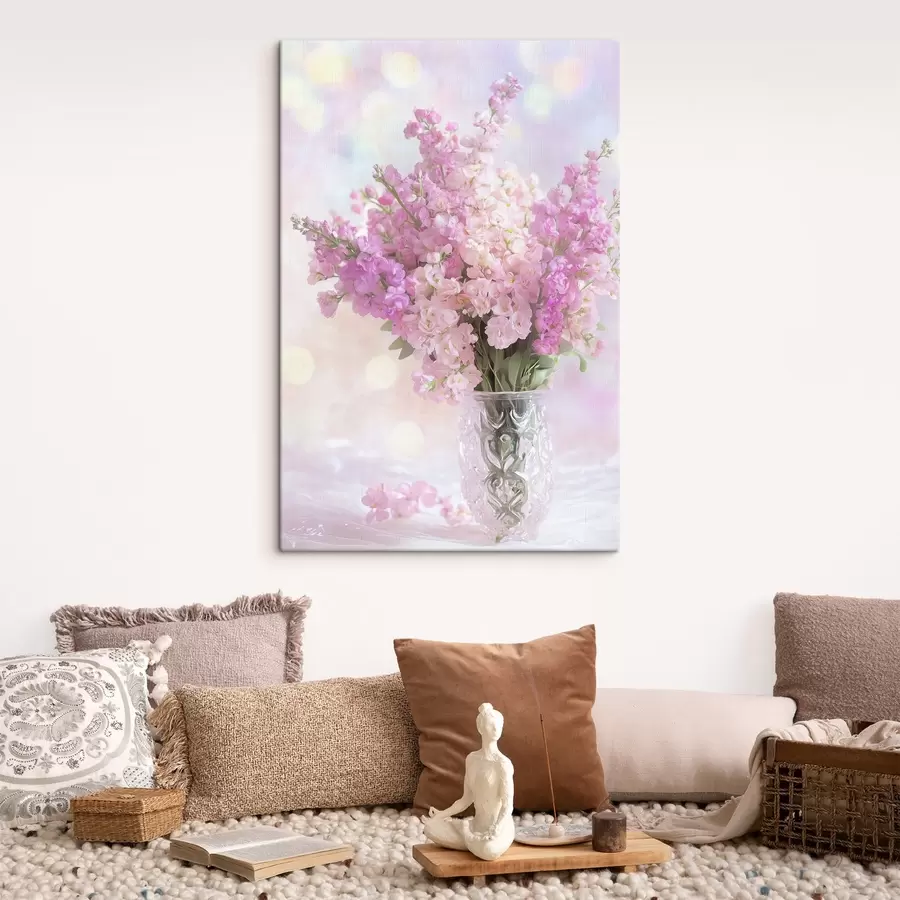  Schilderijen Roze boeket in een vaas s44315