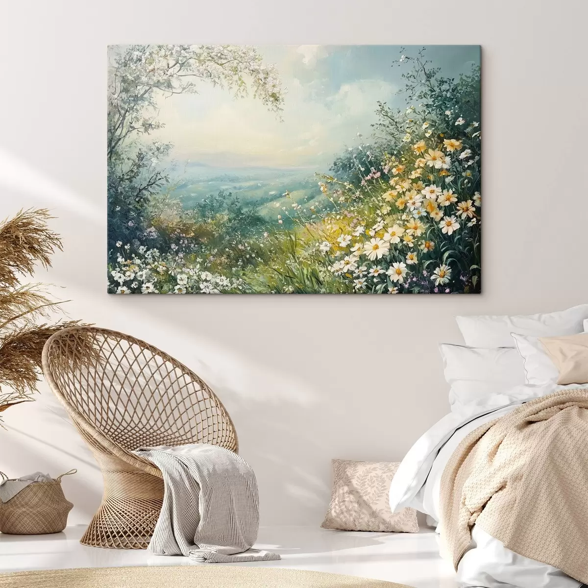  Schilderijen Bloeiende velden in de bergen s44325