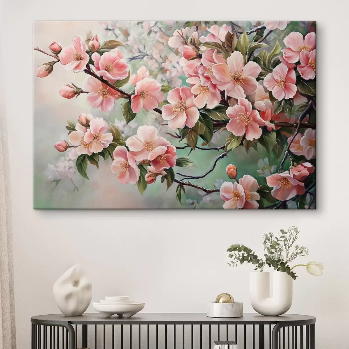  Schilderijen Bloeiende roze boomtakken s44327