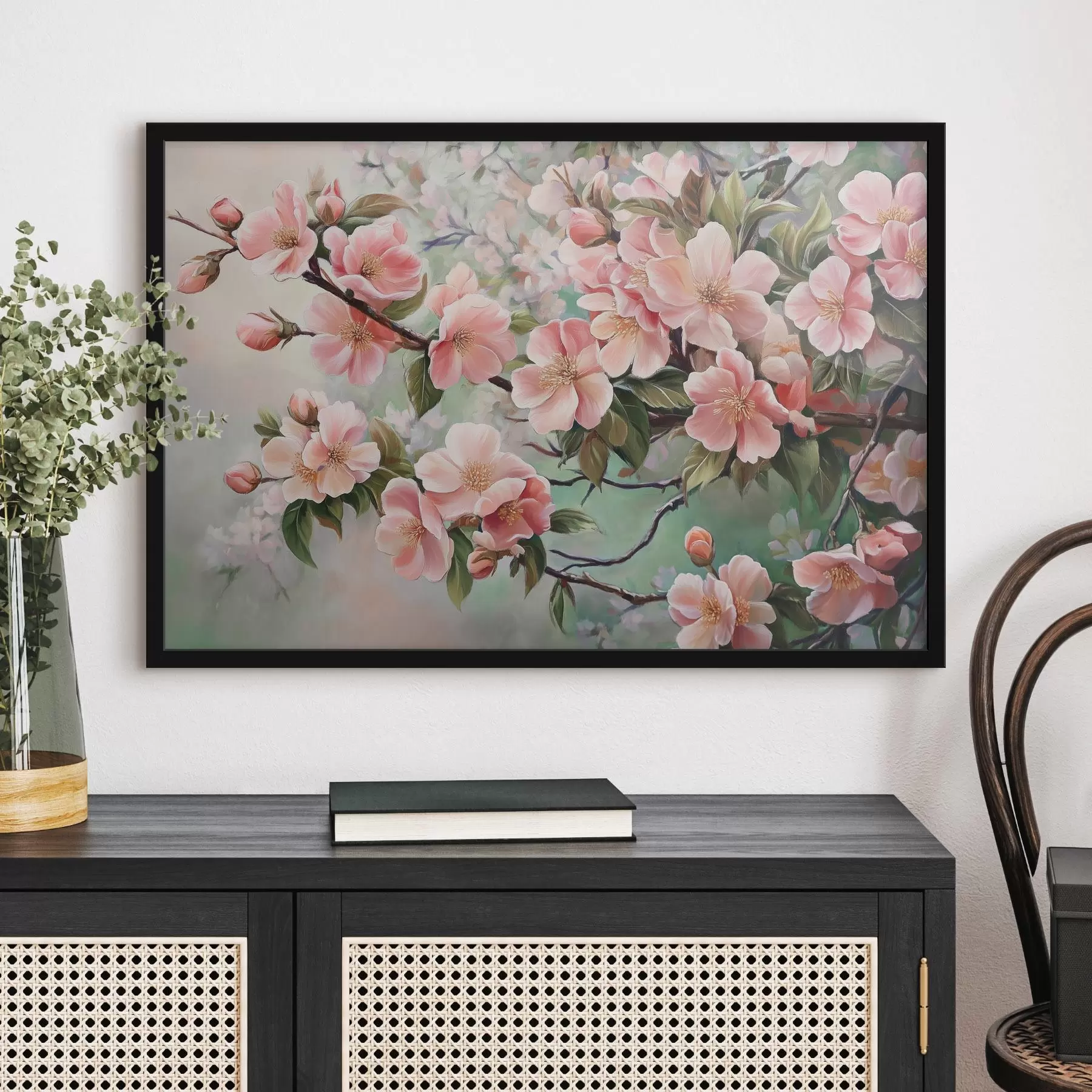  Schilderijen Bloeiende roze boomtakken f44327