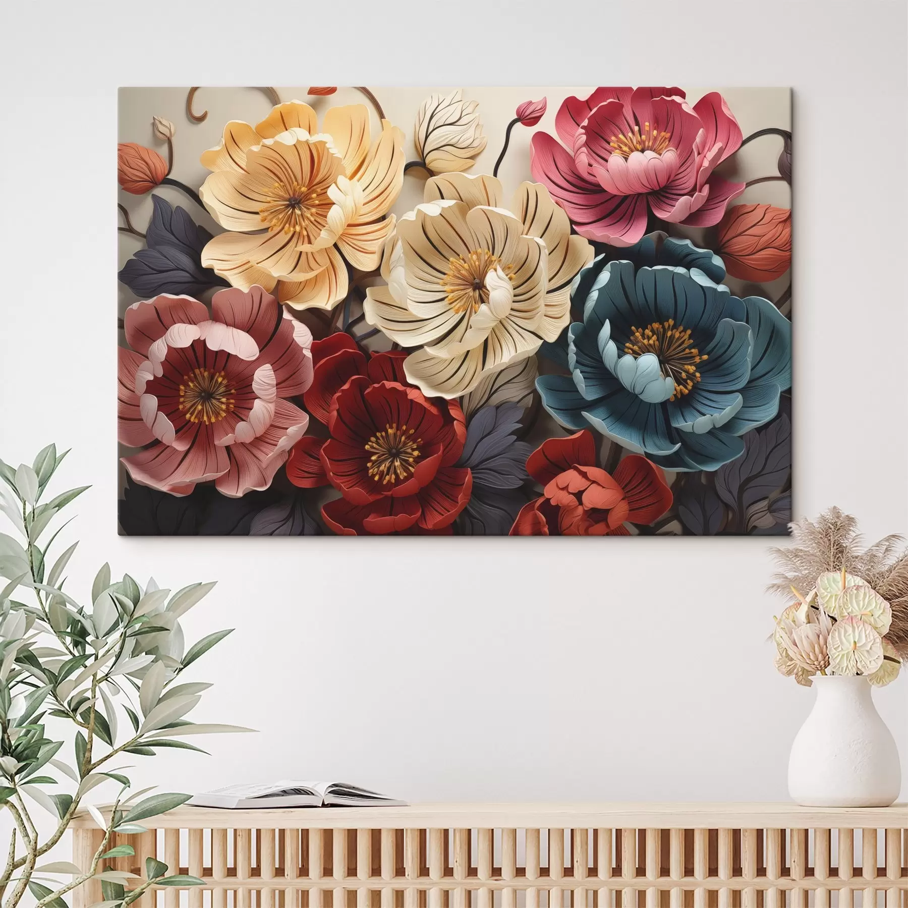  Peintures Fleurs éclatantes s44375