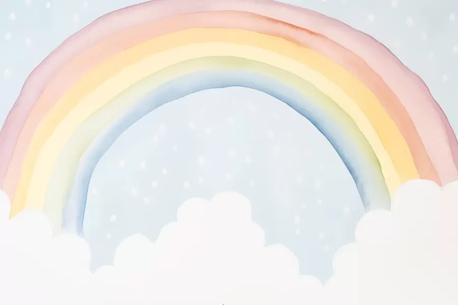 Fotobehang Regenboog w03924