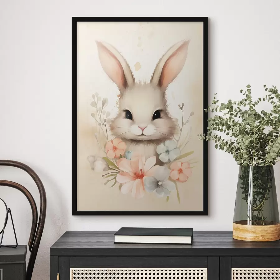 Papier peint photo Pysanka sur fond bleu délicat f44385