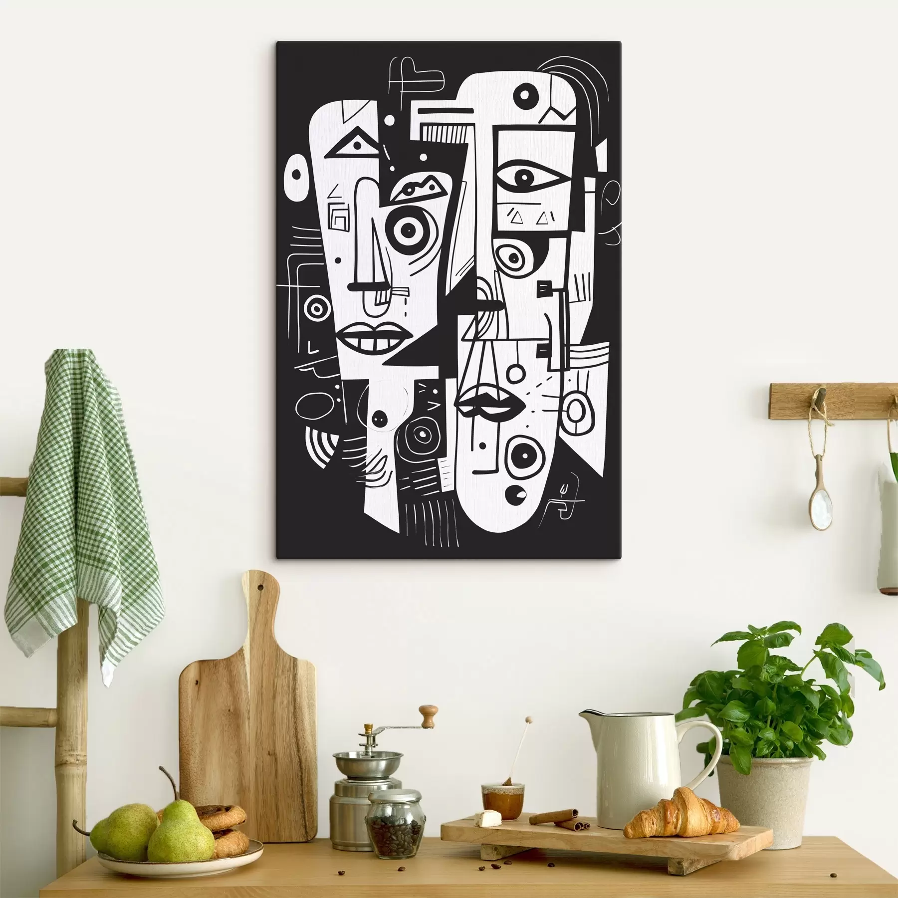  Schilderijen Abstract gezicht s44275