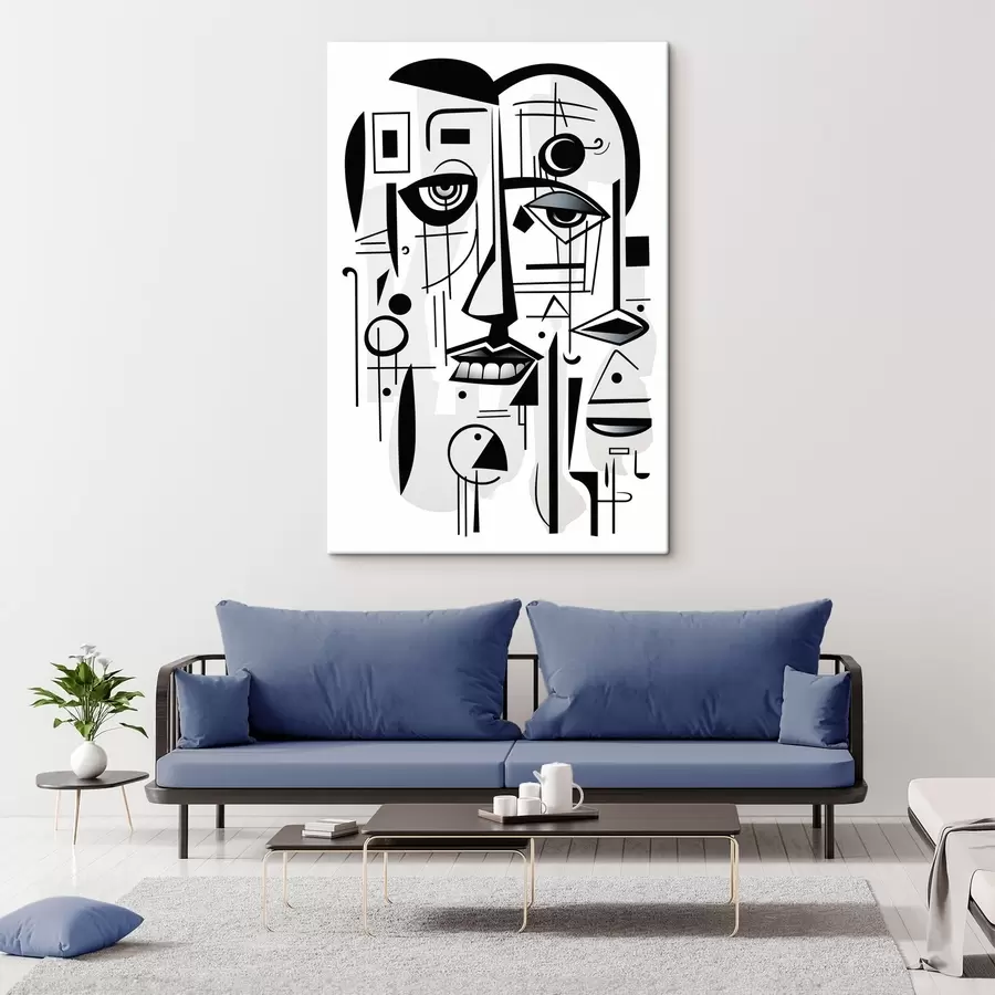  Peintures Visage abstrait s44276