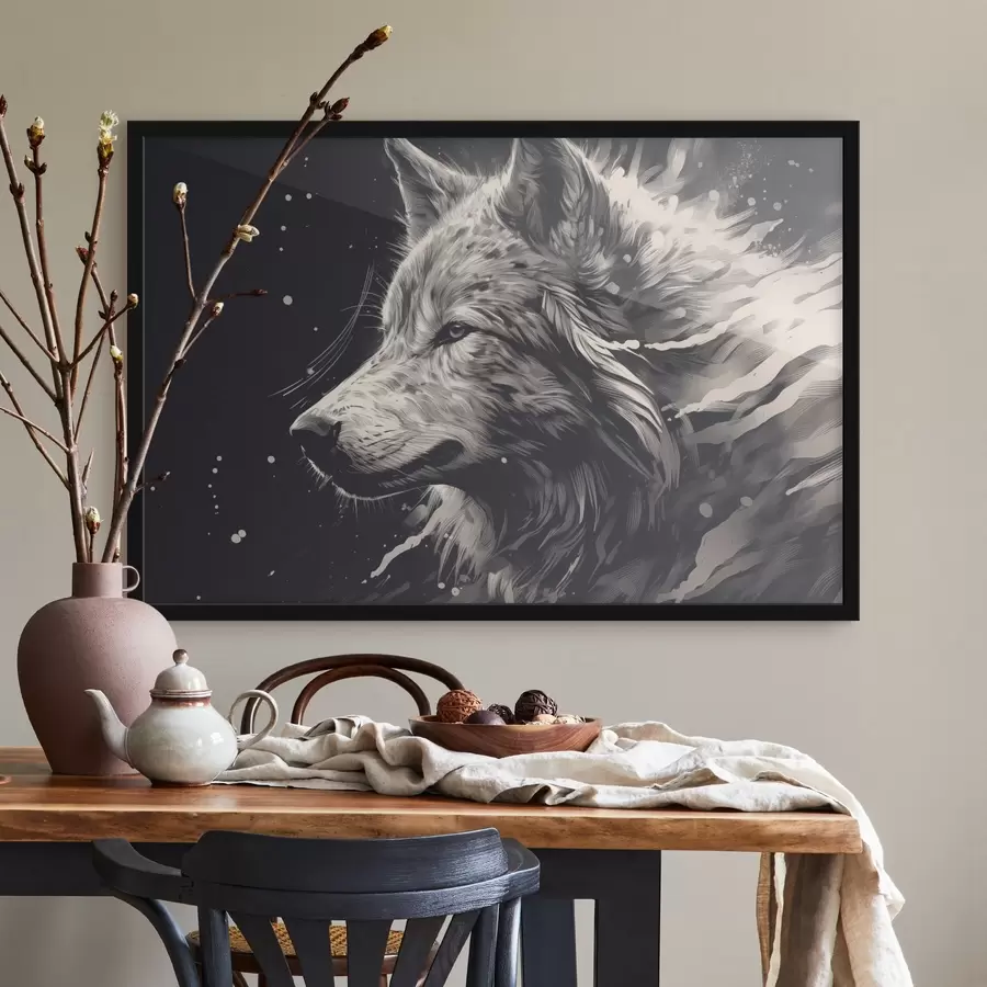 Fotobehang Wolf f44271