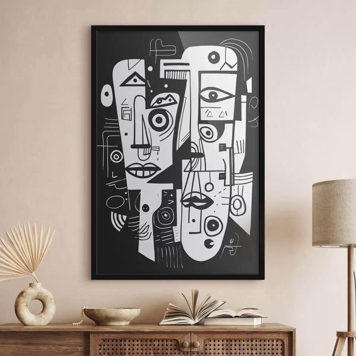 Poster Abstract gezicht f44275