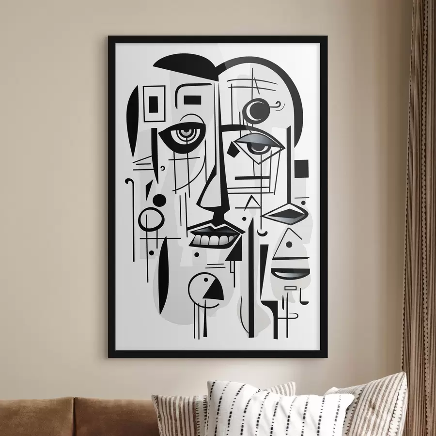 Fotobehang Abstract gezicht f44276