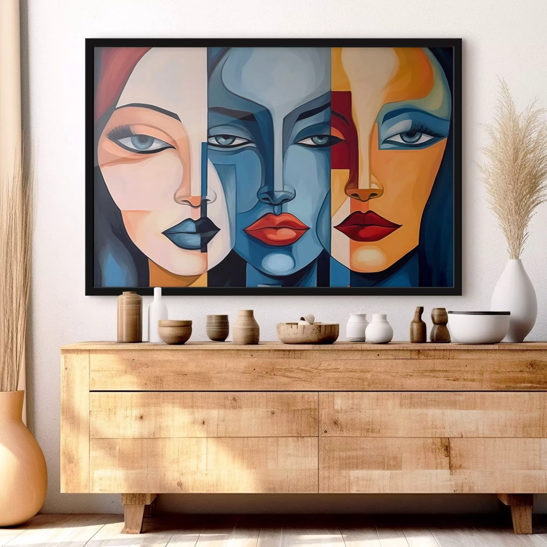  Schilderijen Abstracte gezichten f44279