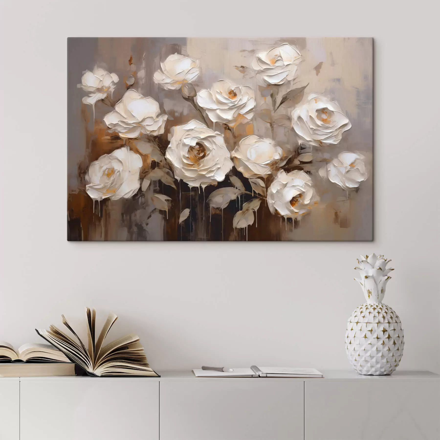  Schilderijen Abstract boeket rozen s44364