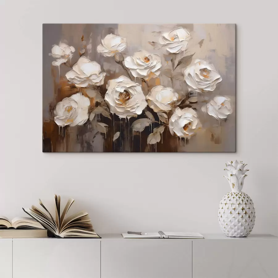  Schilderijen Abstract boeket rozen s44364