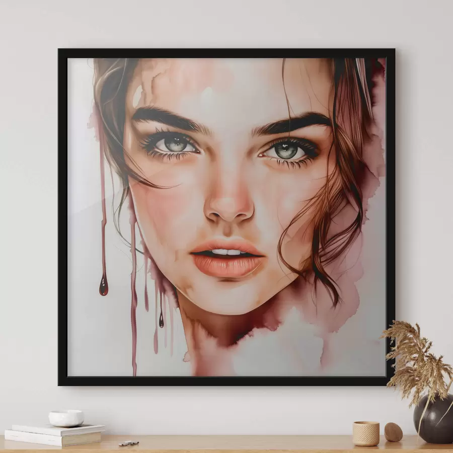 Fotobehang Portret van een vrouw f44363