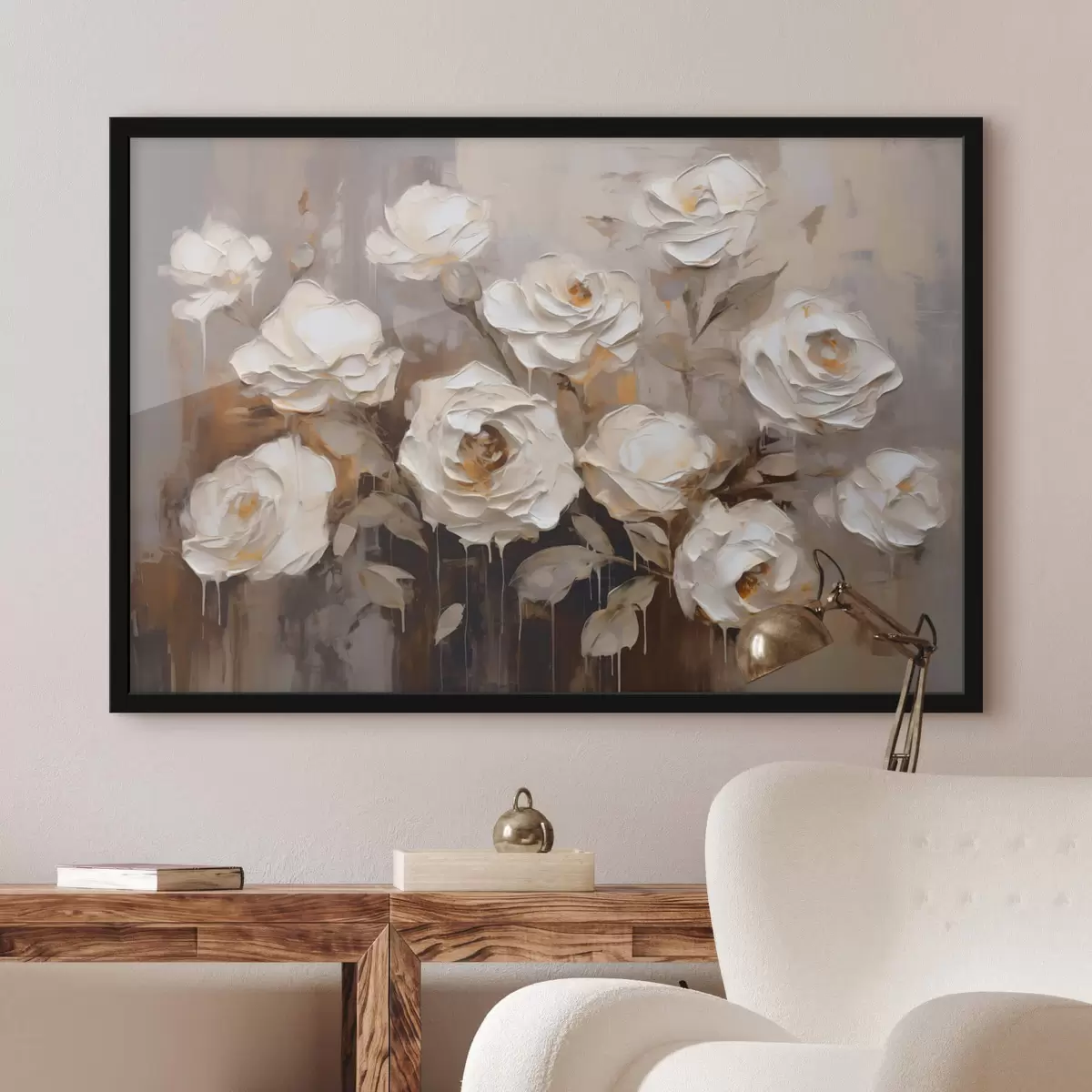 Affiche Bouquet abstrait de roses f44364