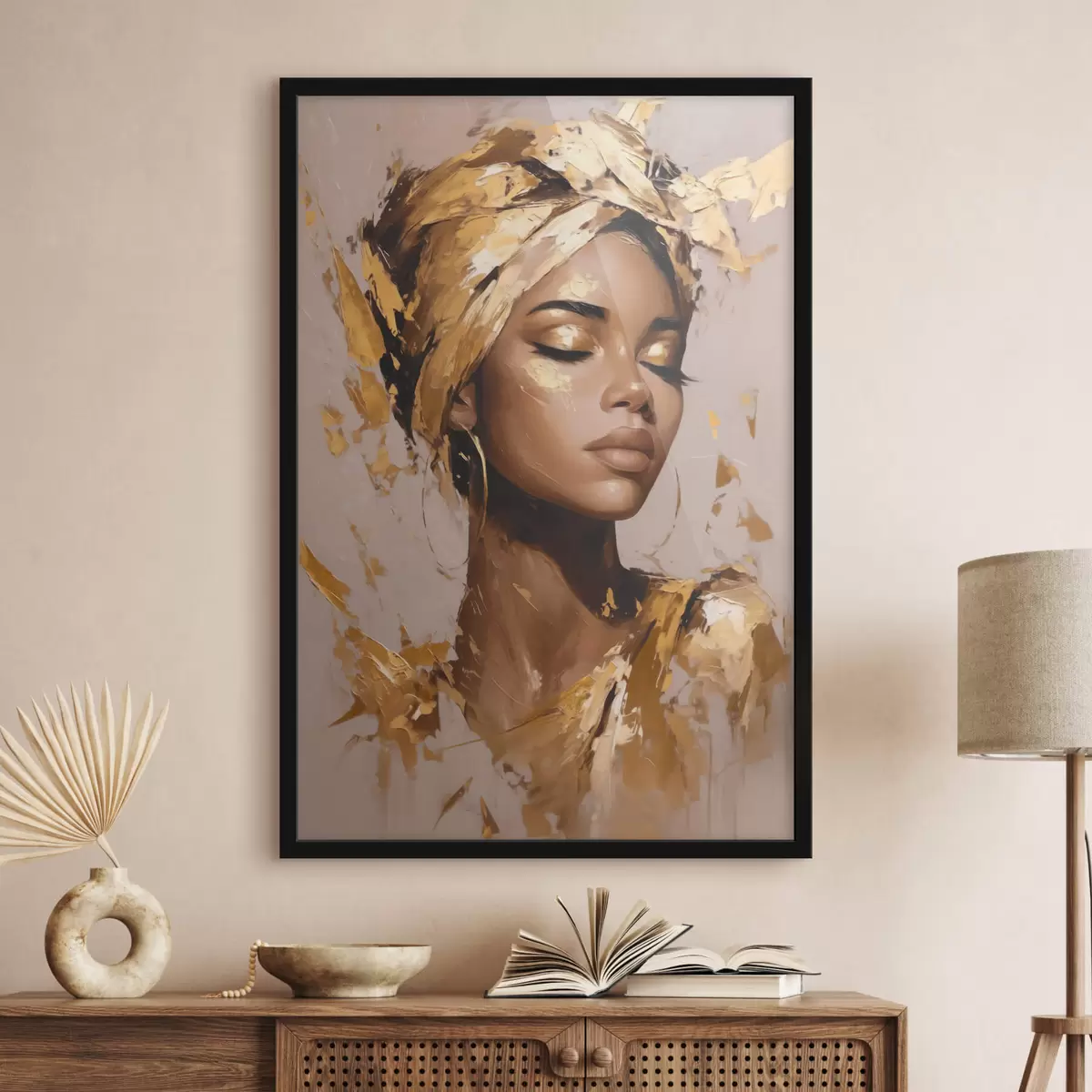 Affiche Une belle femme élégante, portant un couvre-chef f44368