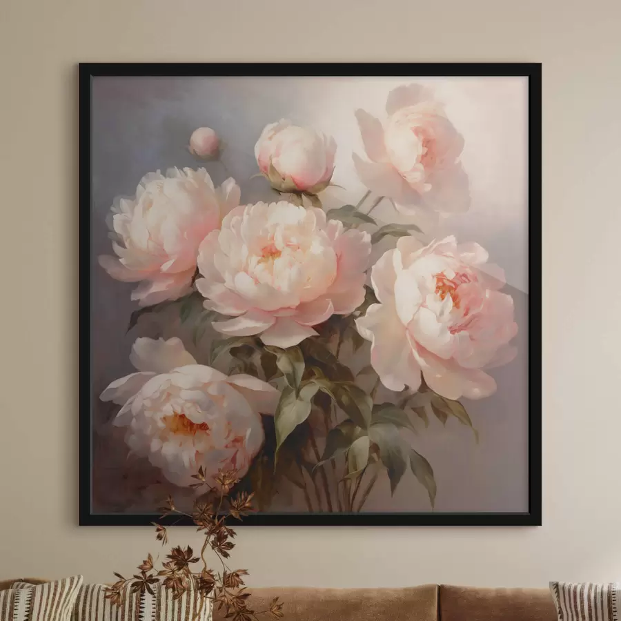 Fotobehang Een boeket pioenrozen f44412