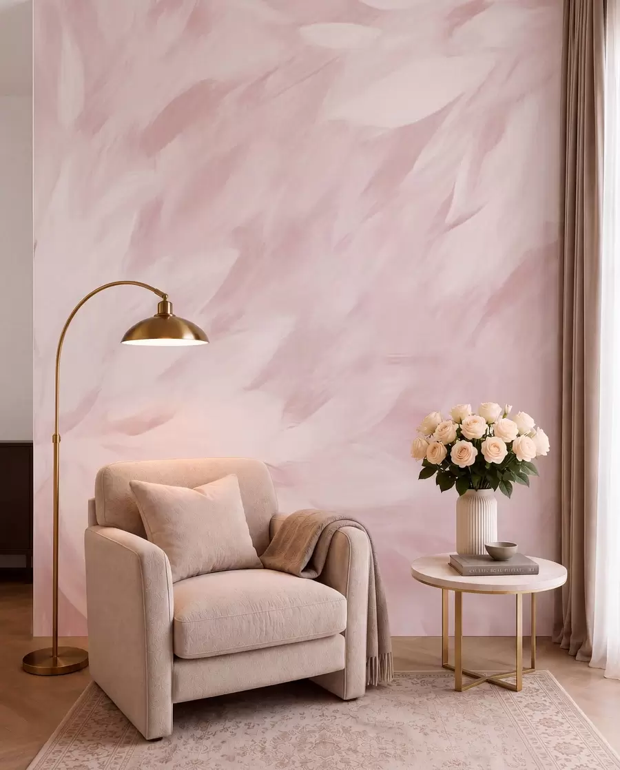 Fotobehang Bloemen in de stijl van zachte streken w03986v1