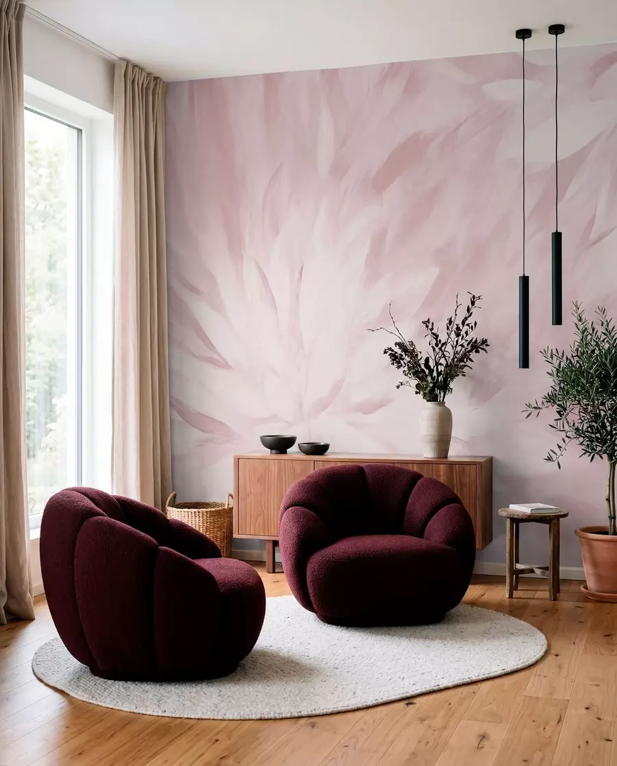 Fotobehang Bloemen in de stijl van zachte streken w03986v1