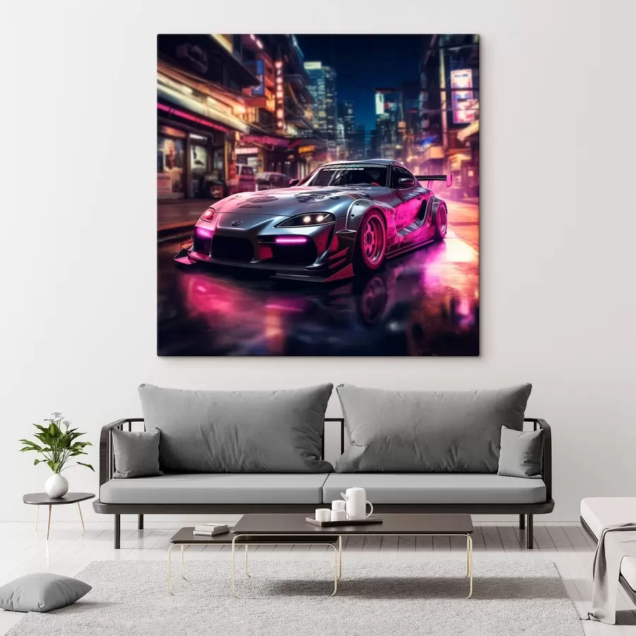  Schilderijen Supra: De evolutie van snelheid in een neon waas s44343