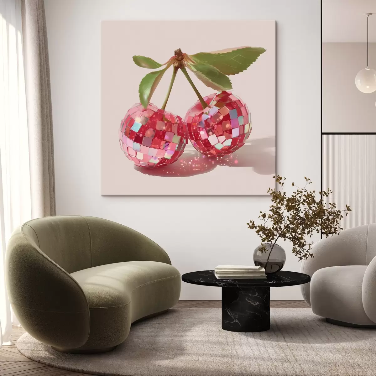  Schilderijen Glimmende kleine kersen s44345