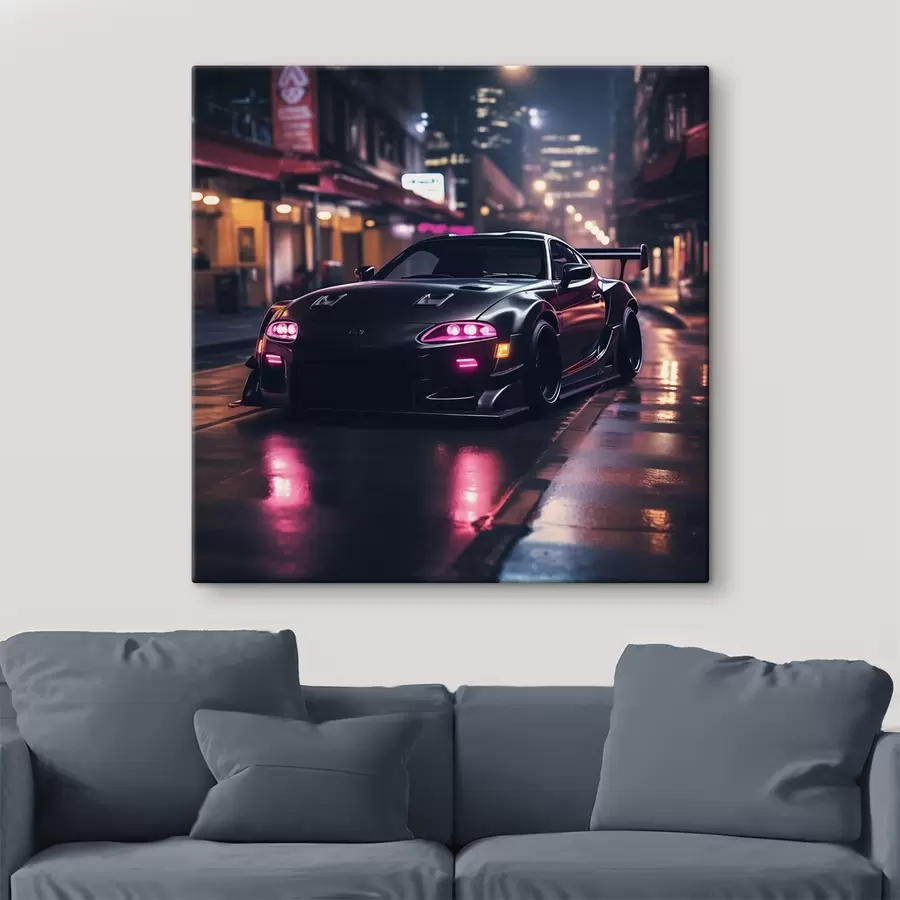  Schilderijen Supra in neonlicht s44349