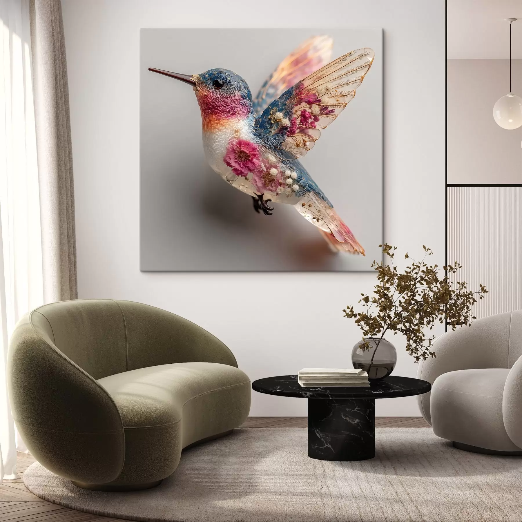  Peintures Légèreté cristalline avec un cœur floral s44353