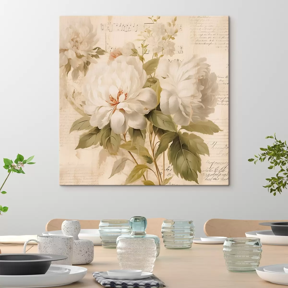  Schilderijen De geur van oude melodieën en pioenen s44359