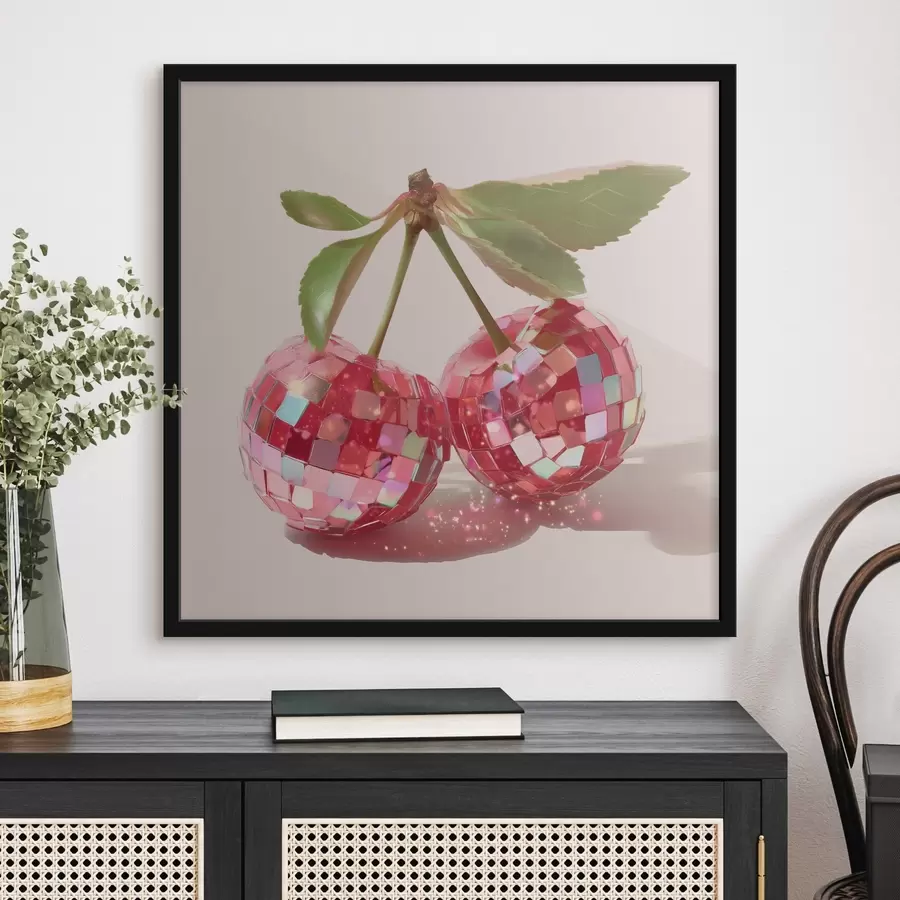 Fotobehang Glimmende kleine kersen f44345