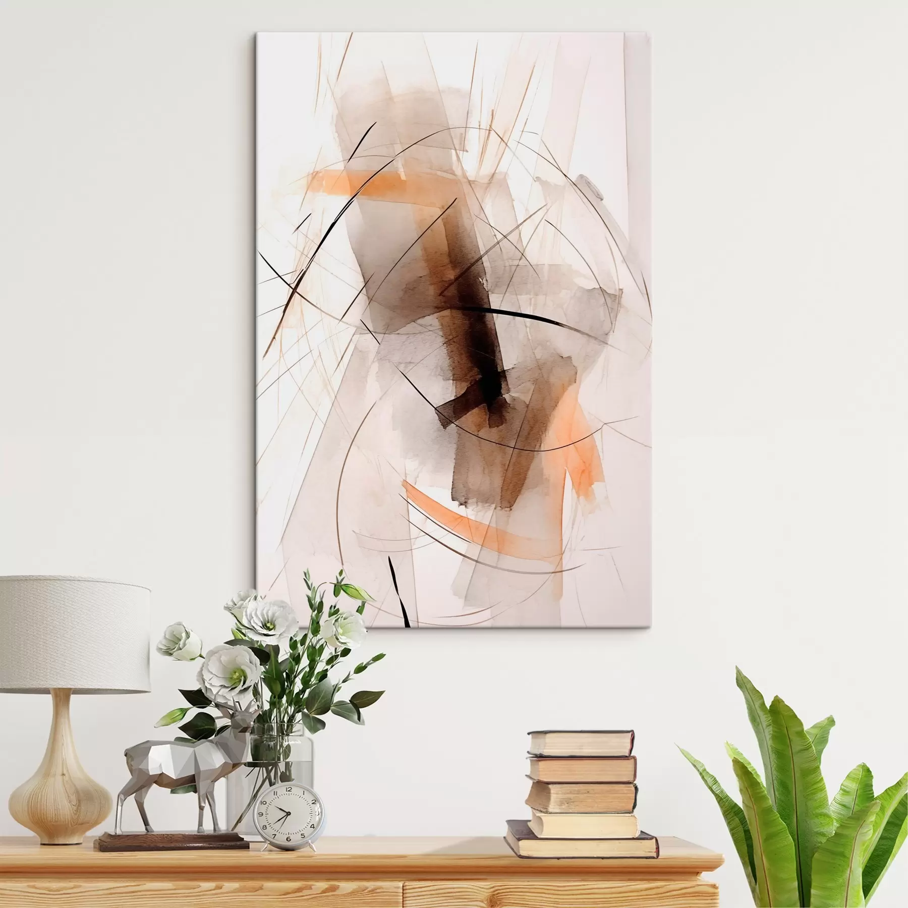  Schilderijen Lijnen en vlekken abstractie s44423