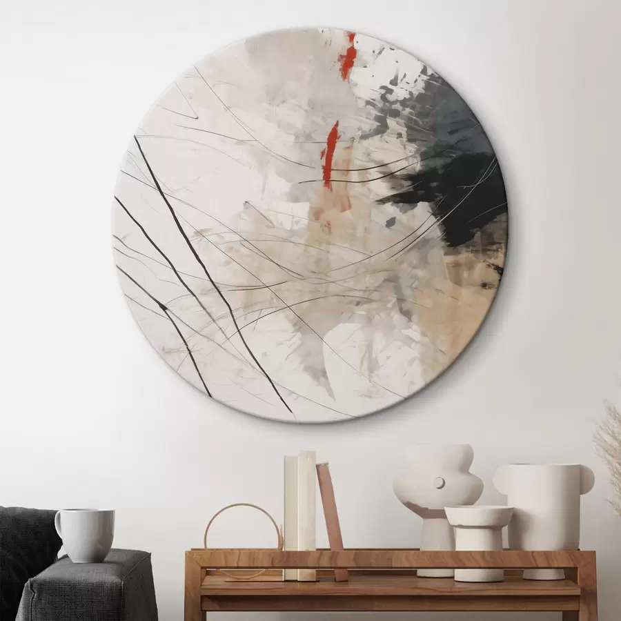  Schilderijen Abstractie van vlekken, lijnen r44418