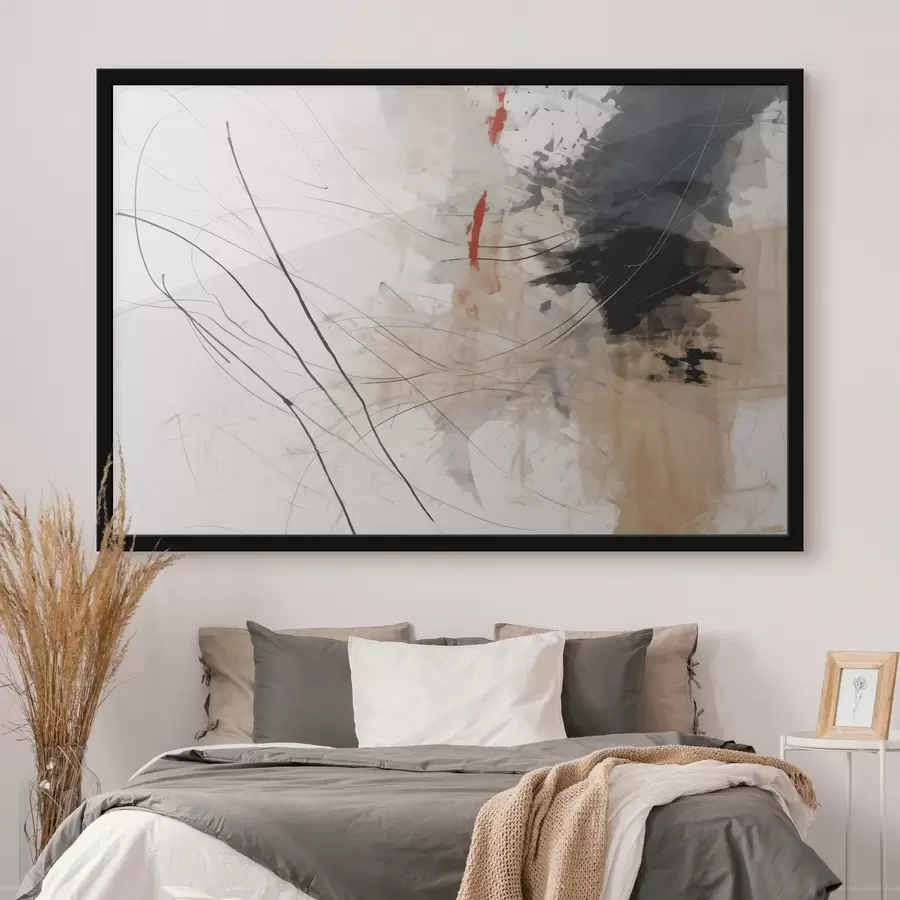 Papier peint photo Abstraction des taches, des lignes f44418