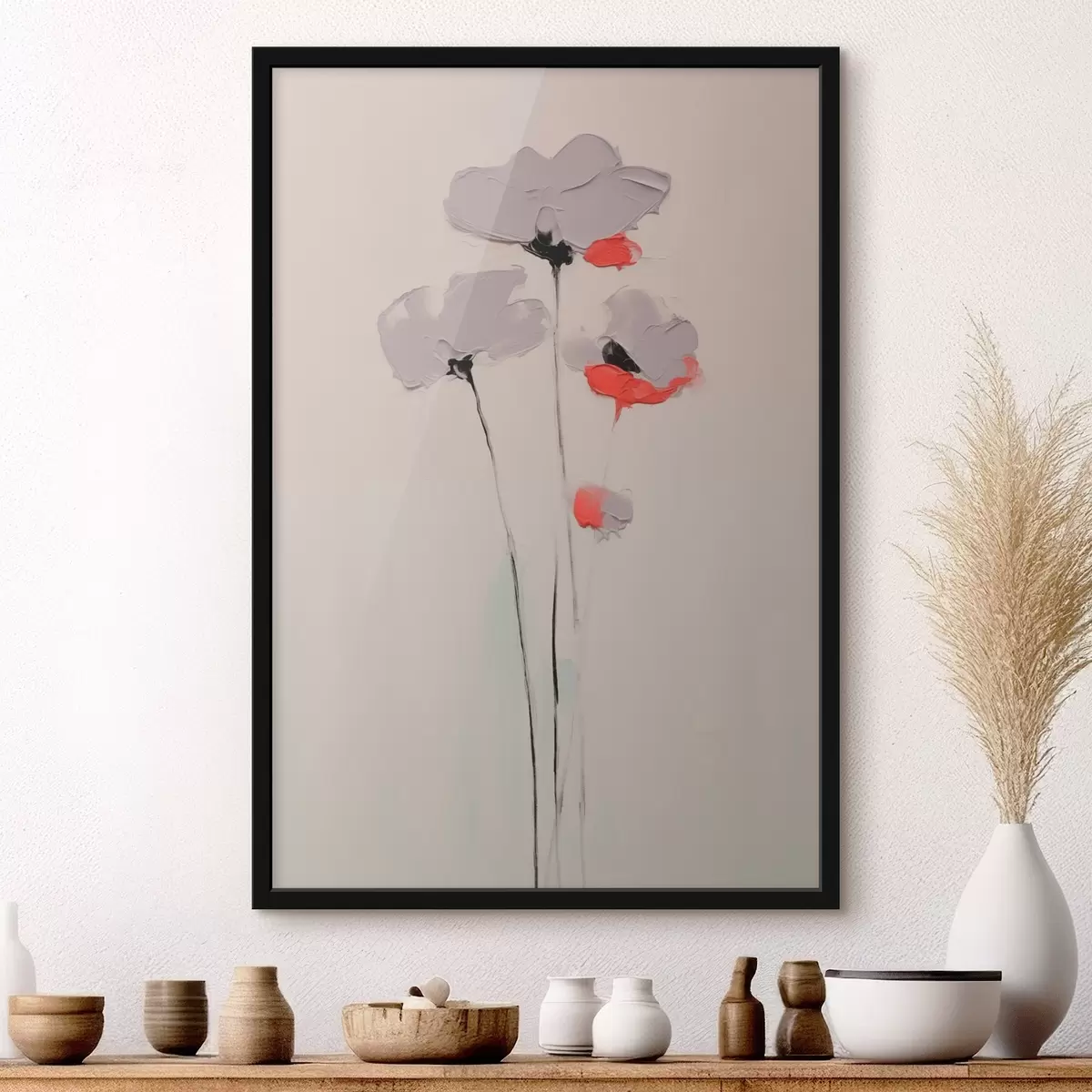 Poster Abstracte bloemen f44419