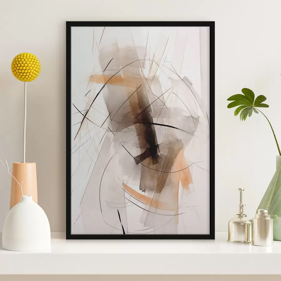 Papier peint photo Abstraction des lignes et des taches f44423