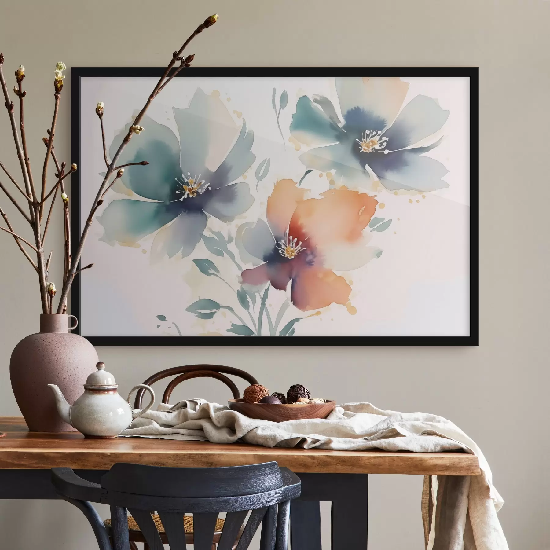  Peintures Fleurs imitation aquarelle f44424