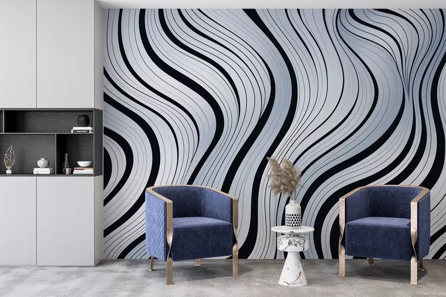 Fotobehang Abstracte golven w04022v1