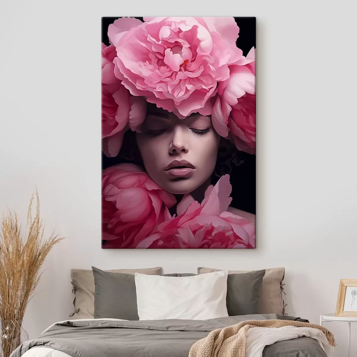  Schilderijen Gezicht in bloemblaadjes s44490