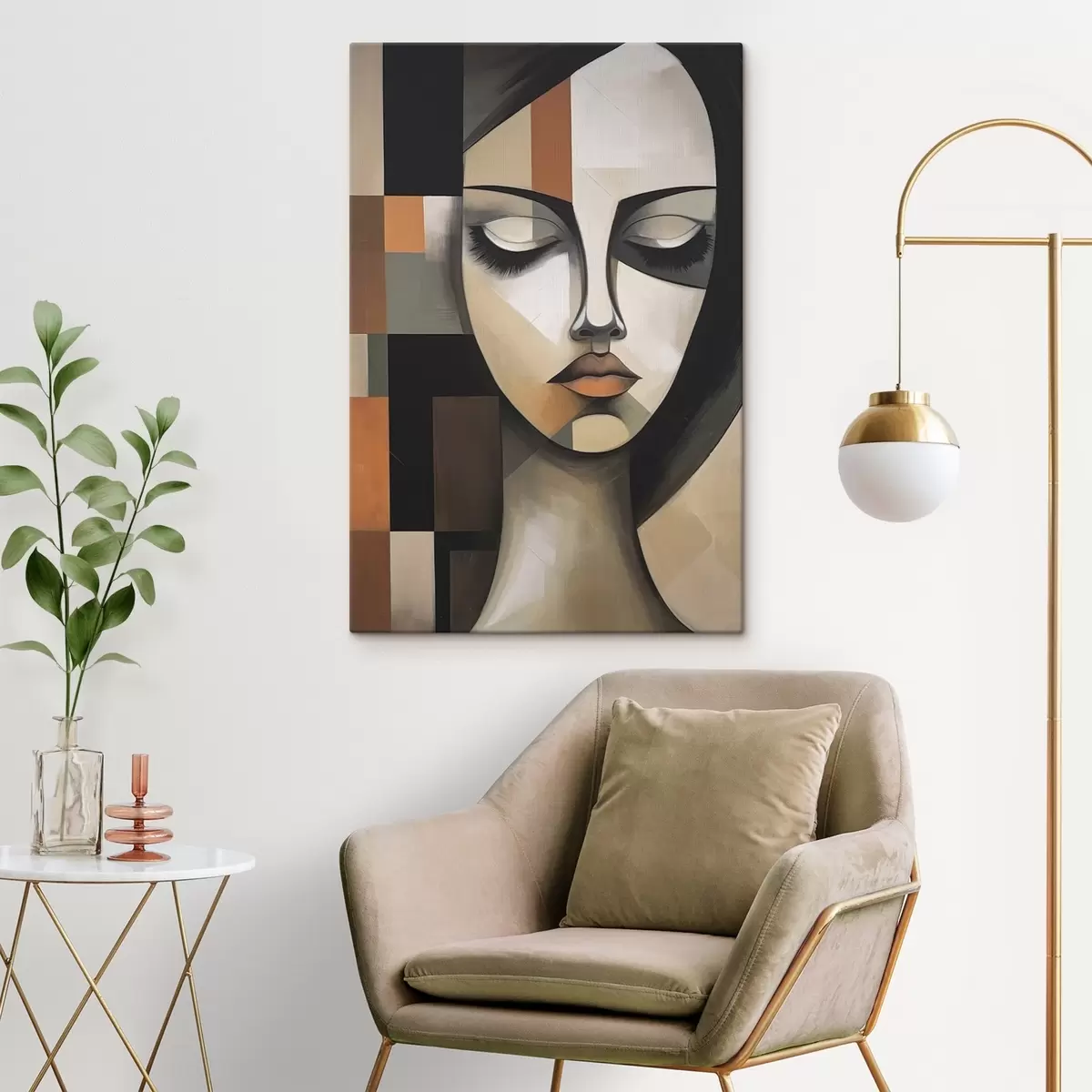  Peintures Visage géométrique s44491