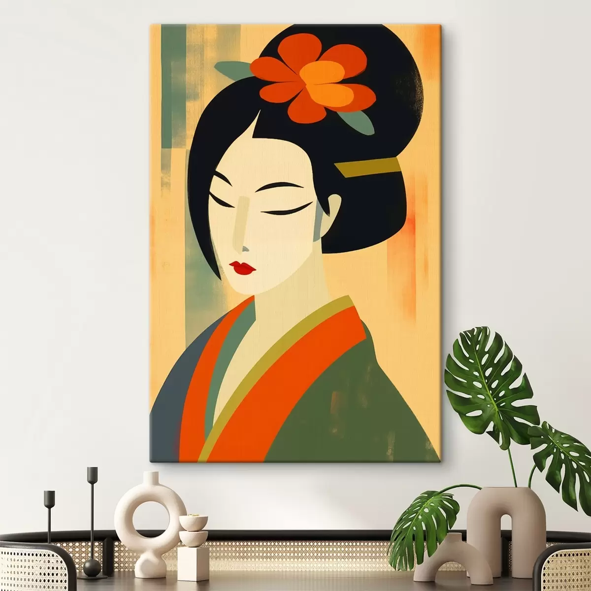  Peintures Geisha de profil s44498