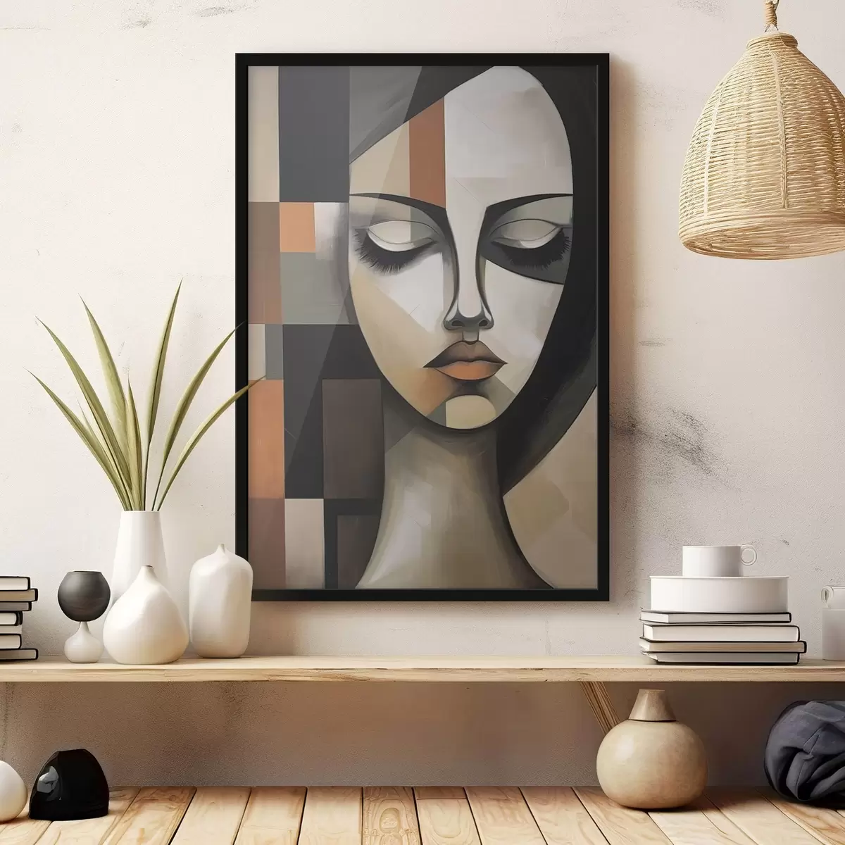 Affiche Visage géométrique f44491