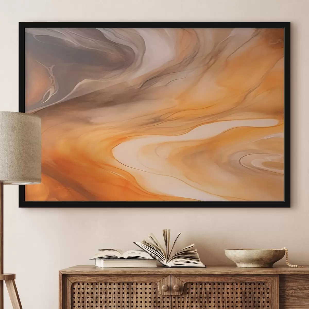 Poster Warme abstracte golven f44496